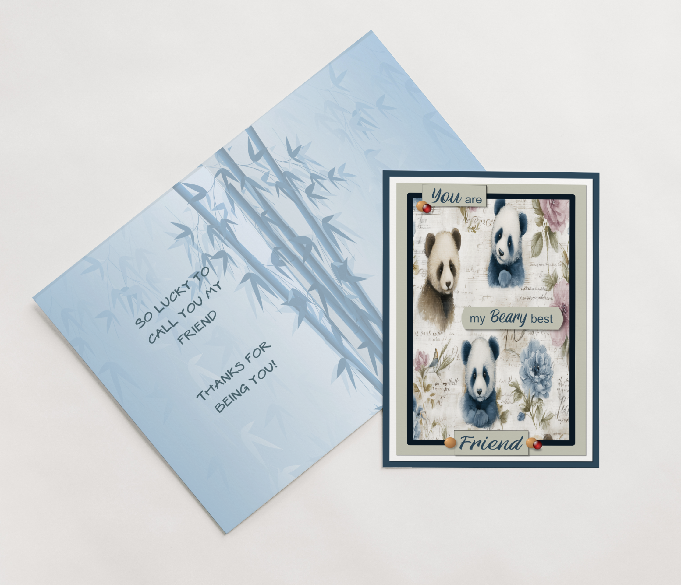 4x6 Panda Junk Jounral Greeting Card Mockup